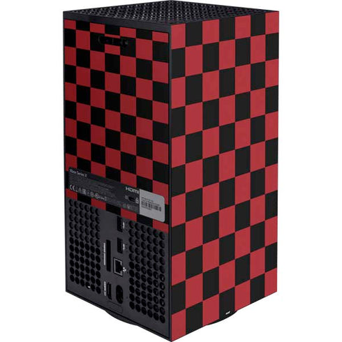 Red and Black Checkerboard XBox Series X Digital Edition Bundle Skin