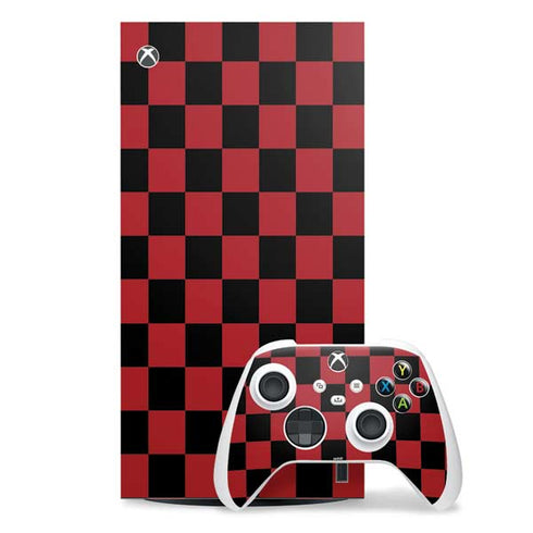 Red and Black Checkerboard Xbox Series X Skins