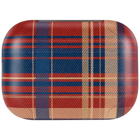 Red and Blue Plaid Amazon Echo Buds Skin