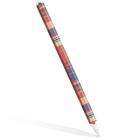Red and Blue Plaid Apple Pencil (2nd Gen 2019) Skin