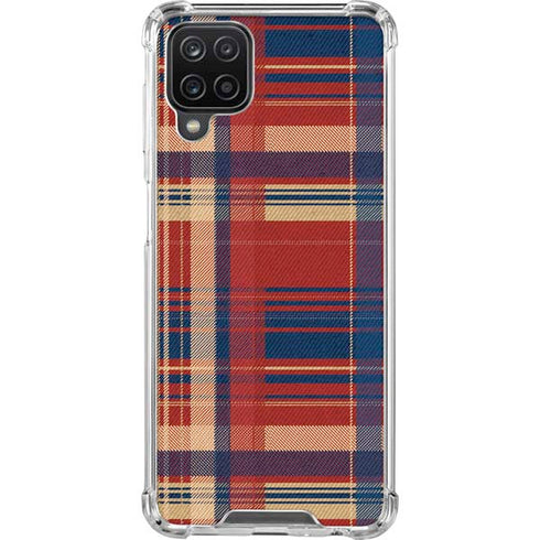 Red and Blue Plaid Galaxy Cases