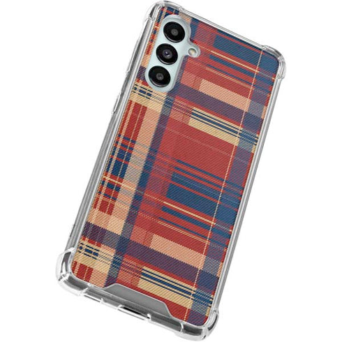 Red and Blue Plaid Galaxy A16 5G Clear Case