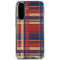 Red and Blue Plaid Galaxy A36 5G Clear Case