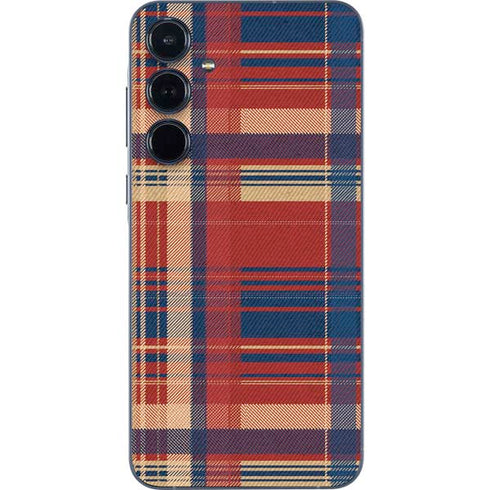 Red and Blue Plaid Galaxy A36 5G Skin