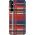 Red and Blue Plaid Galaxy A55 5G Skin
