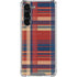 Red and Blue Plaid Galaxy S24 FE Clear Case