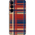 Red and Blue Plaid Galaxy S25 Plus Skin
