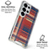 Red and Blue Plaid Galaxy S25 Ultra Clear Case