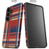 Red and Blue Plaid Galaxy S26 Impact Case