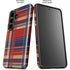 Red and Blue Plaid Galaxy S26 Plus Impact Case