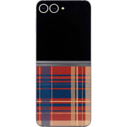 Red and Blue Plaid Galaxy Z Flip6 Skin