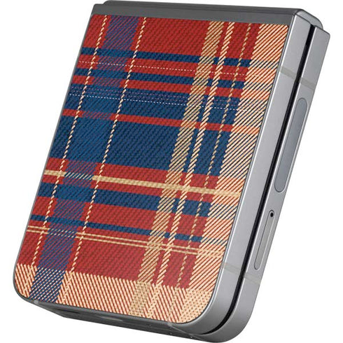 Red and Blue Plaid Galaxy Z Flip6 Skin