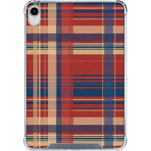 Red and Blue Plaid iPad 11th Gen (2025) Clear Case