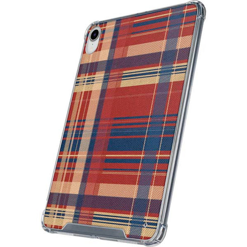 Red and Blue Plaid iPad 11th Gen (2025) Clear Case