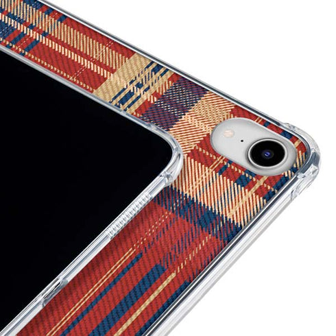 Red and Blue Plaid iPad 11th Gen (2025) Clear Case