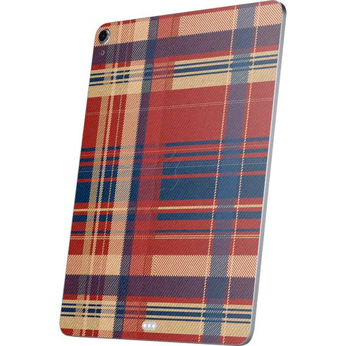 Red and Blue Plaid Apple iPad Air Skin