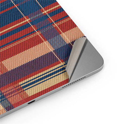 Red and Blue Plaid Apple iPad Air Skin