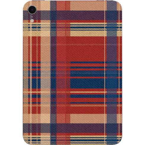 Red and Blue Plaid Apple iPad Mini Skin