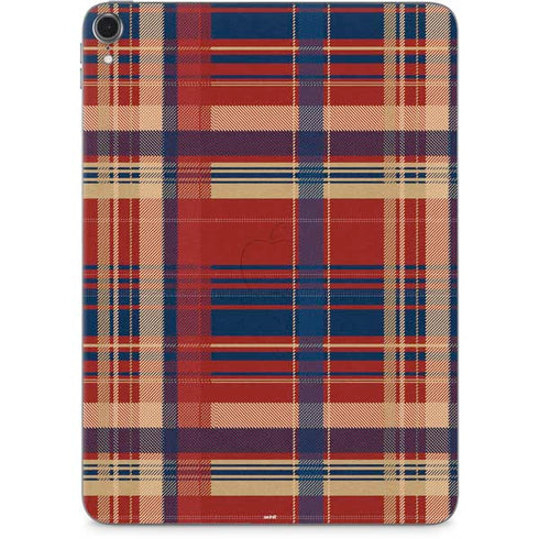 Red and Blue Plaid Apple iPad Pro Skin