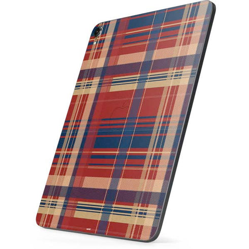 Red and Blue Plaid Apple iPad Pro Skin