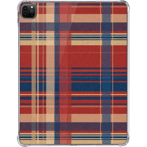 Red and Blue Plaid iPad Pro 11in (2024) Clear Case