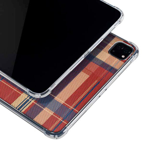 Red and Blue Plaid iPad Pro 11in (2024) Clear Case