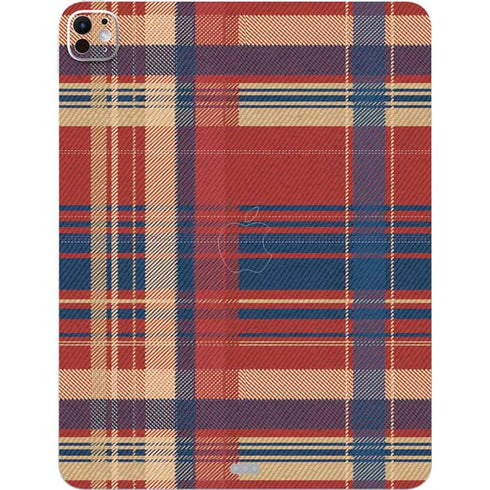 Red and Blue Plaid iPad Pro 13in M4 (2024) Skin