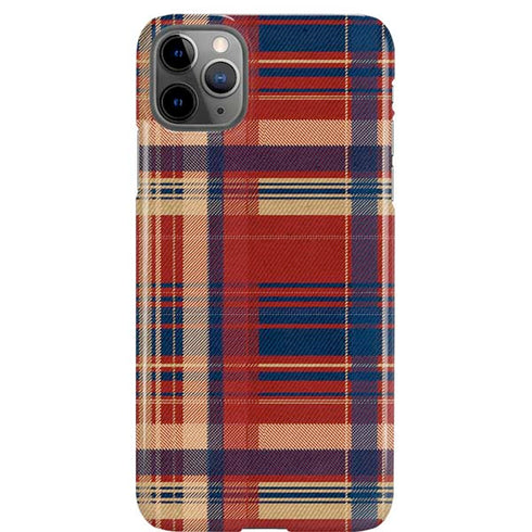 Red and Blue Plaid iPhone Cases
