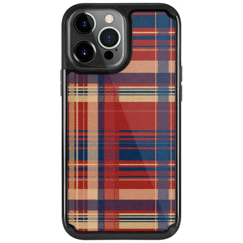 Red and Blue Plaid iPhone Cases