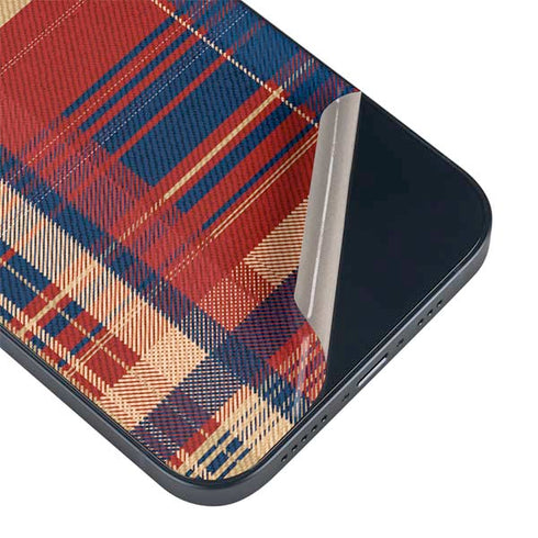 Red and Blue Plaid iPhone Skins