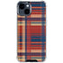 Red and Blue Plaid iPhone 15 Clear Case