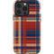 Red and Blue Plaid iPhone 15 Pro Impact Case