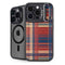 Red and Blue Plaid iPhone 15 Pro Kickstand Case