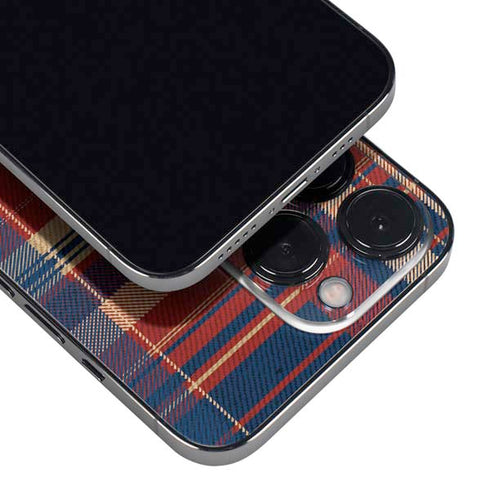 Red and Blue Plaid iPhone 15 Pro Max Skin