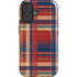 Red and Blue Plaid iPhone 16 Magsafe Impact Case