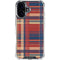 Red and Blue Plaid iPhone 16 Plus Clear Case