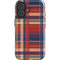 Red and Blue Plaid iPhone 16 Plus Impact Case