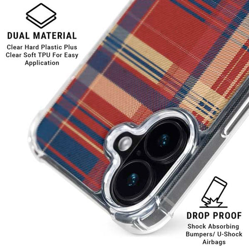 Red and Blue Plaid iPhone 16 Plus MagSafe Case