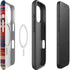 Red and Blue Plaid iPhone 16 Plus Magsafe Impact Case