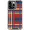 Red and Blue Plaid iPhone 16 Pro Clear Case