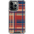Red and Blue Plaid iPhone 16 Pro Clear Case