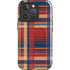 Red and Blue Plaid iPhone 16 Pro Magsafe Impact Case