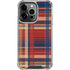 Red and Blue Plaid iPhone 16 Pro Max Clear Case