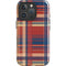 Red and Blue Plaid iPhone 16 Pro Max Impact Case