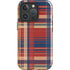 Red and Blue Plaid iPhone 16 Pro Max Impact Case