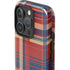 Red and Blue Plaid iPhone 16 Pro Max Impact Case