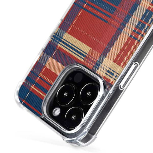 Red and Blue Plaid iPhone 16 Pro Max MagSafe Case