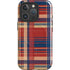 Red and Blue Plaid iPhone 16 Pro Max Magsafe Impact Case