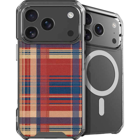 Red and Blue Plaid iPhone 18 Pro MagSafe Case