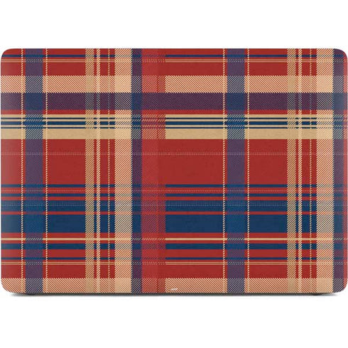 Red and Blue Plaid Apple MacBook Air Skin